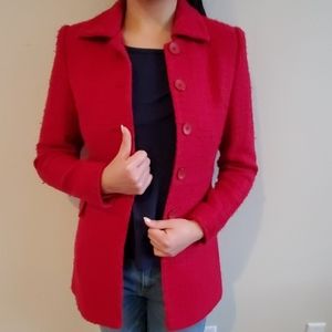 Red Wool Trench Coat!